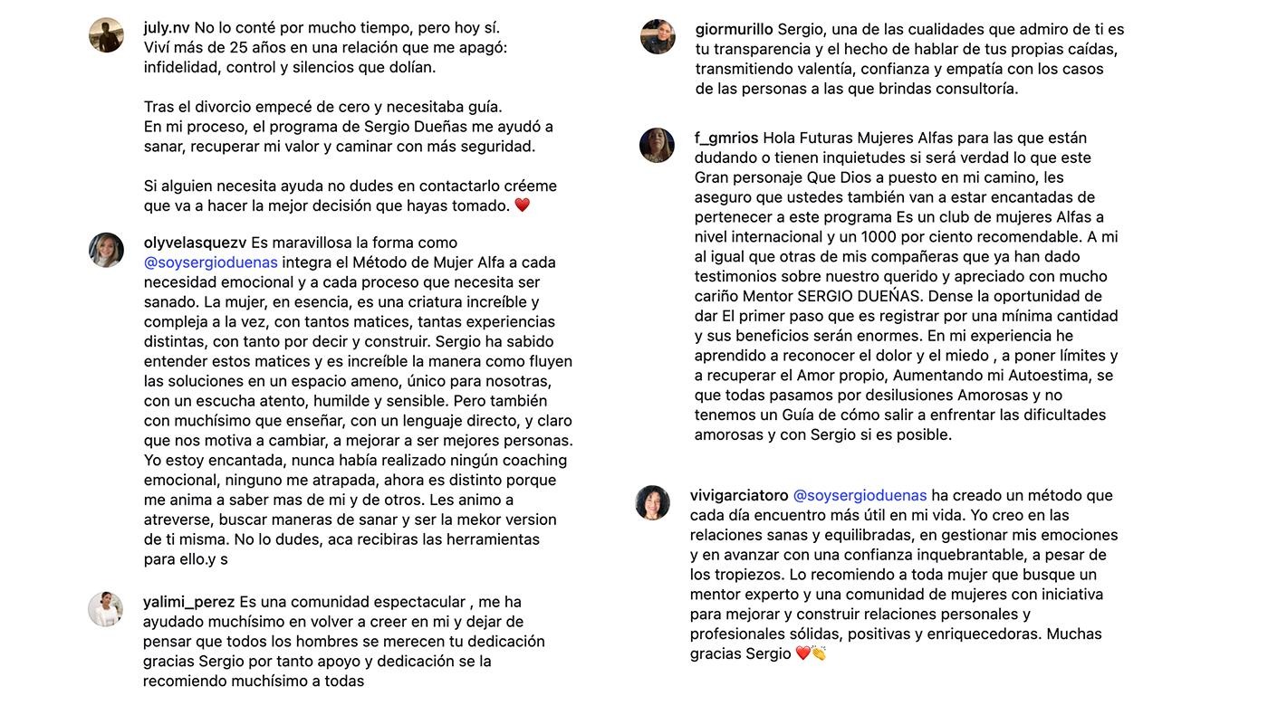 Testimonios reales de mujeres de la comunidad Mujer Alfa